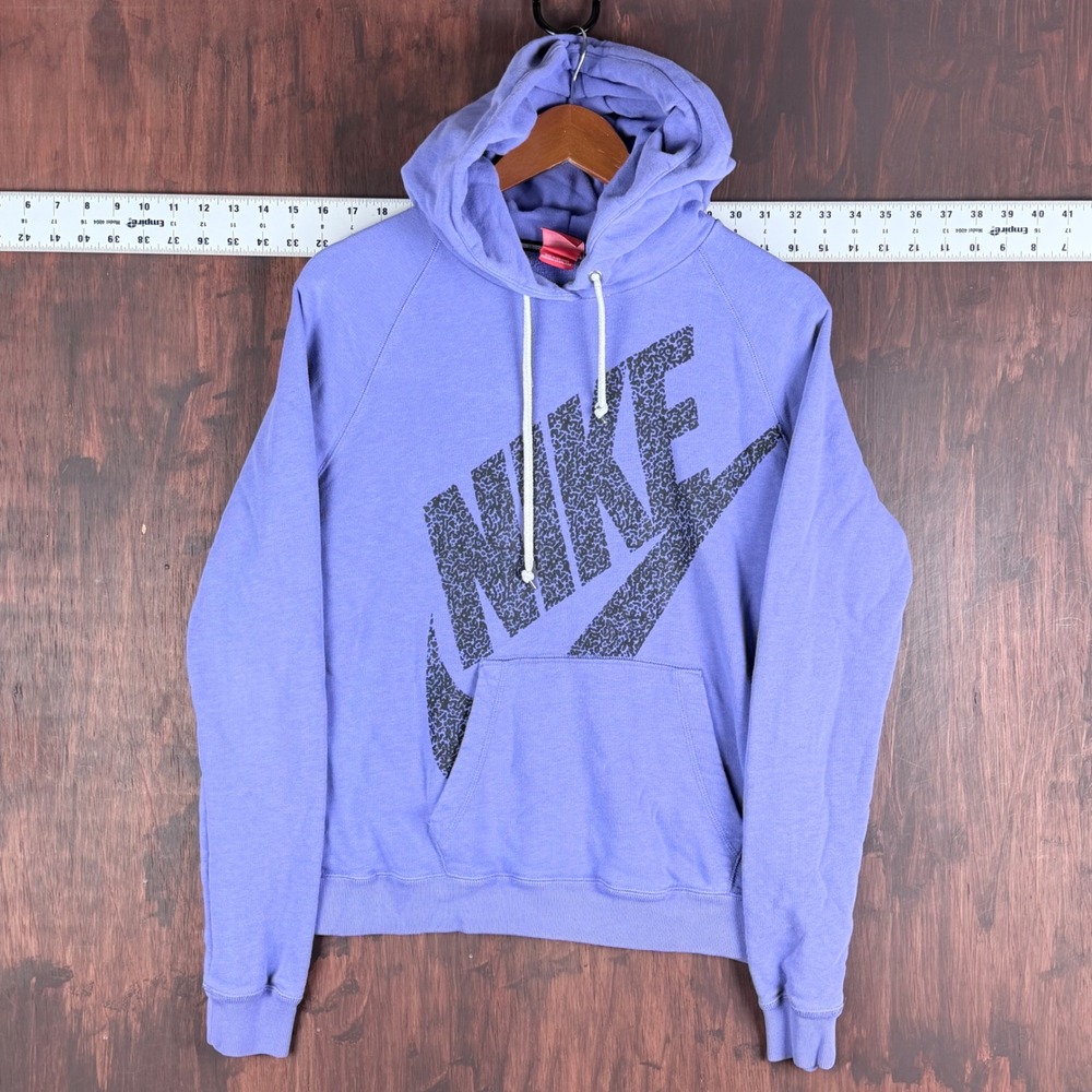 Nike Sportswear Graphic Logo Pullover Hoodie Sweatshirt Purple Medium 642040-527